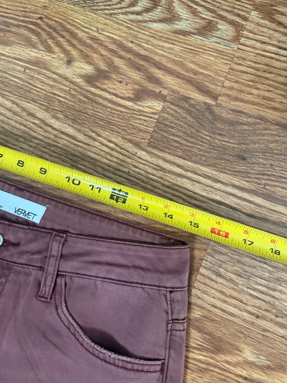 VERVET RUSSET BROWN 90S VINTAGE HIGH RISE CROP FLARE SIZE 28 - Picture 5 of 10